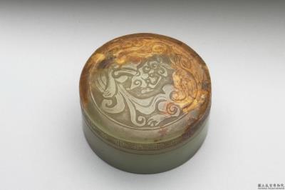 图片[2]-Jade box with “chi-tiger holding lingzhi” pattern, Yuan to Ming dynasty, 1271-1644-China Archive